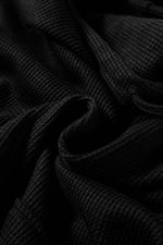 Load image into Gallery viewer, Gray Waffle Knit Fleece Lined High Low Oversized Hoodie - Fashion Queen