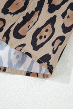 Load image into Gallery viewer, Rose Red Oversized Leopard Print Balloon Sleeve Casual Shirt - Fashion Queen