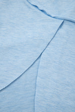 Load image into Gallery viewer, Myosotis Notched Neck Terry Raw Hem Long Sleeve Top