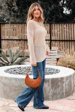 Load image into Gallery viewer, Coral Crochet Hollow-out Jumper Top Sweater