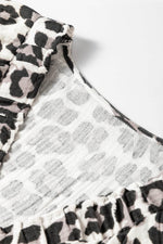 Load image into Gallery viewer, Pink Leopard Print Elasticated V Neck 3/4 Puff Sleeve Dress - Fashion Queen