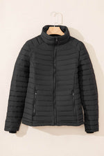 Load image into Gallery viewer, Myosotis Solid Color Quilted Zip-up Puffer Jacket - Fashion Queen