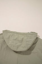 Load image into Gallery viewer, Laurel Green Zipped Pocket Cropped Hooded Utility Jacket