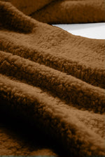 Load image into Gallery viewer, Blue Contrast Flap Pocket Single Breasted Teddy Coat - Fashion Queen