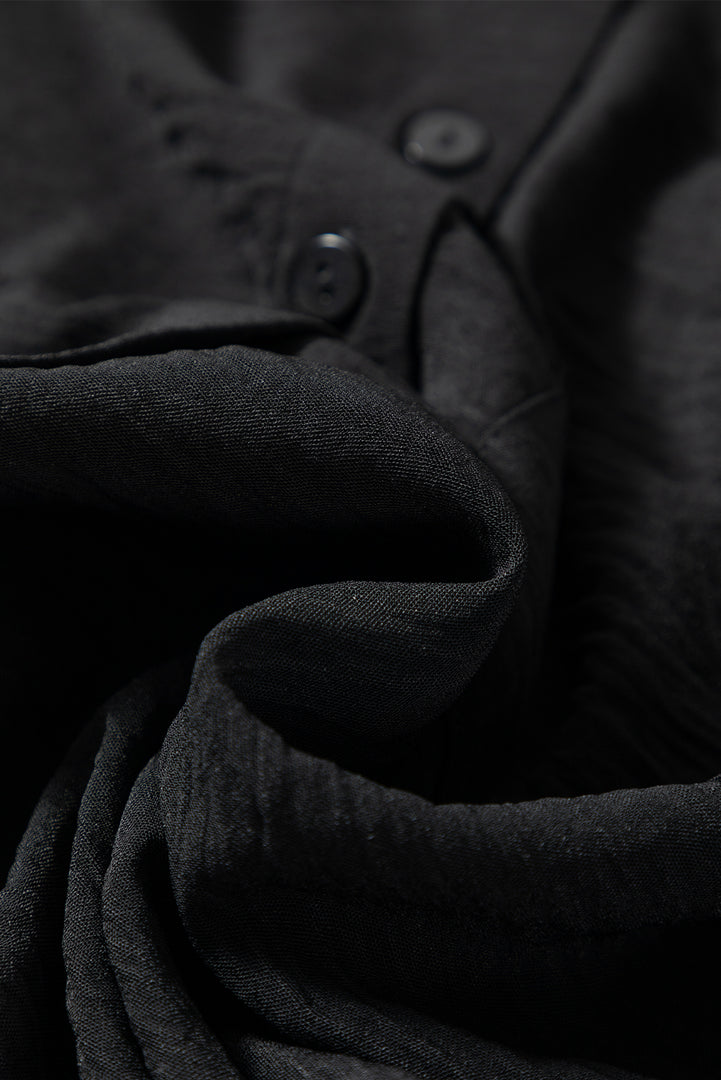 White Pure Color Patch Pocket Shirt