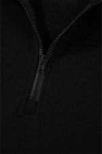 Load image into Gallery viewer, White Zipped Neck Pullover Drop Shoulder Sweatshirt - Fashion Queen