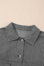 Load image into Gallery viewer, Light Blue Washed Oversize Pocketed Denim Jacket - Fashion Queen