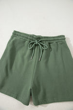 Load image into Gallery viewer, Black Button Drawstring Hooded Pullover and Casual Short Set