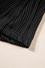 Load image into Gallery viewer, White Textured Wavy Round Neck Long Sleeve Top - Fashion Queen