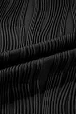 Load image into Gallery viewer, White Textured Wavy Round Neck Long Sleeve Top - Fashion Queen