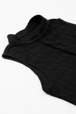 Load image into Gallery viewer, Light French Beige Lattice Textured Split Neck Tank Top - Fashion Queen