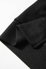 Load image into Gallery viewer, Gray Waffle Knit Fleece Lined High Low Oversized Hoodie - Fashion Queen