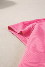 Load image into Gallery viewer, Black Textured Loose Fit T Shirt and Drawstring Pants Set - Fashion Queen