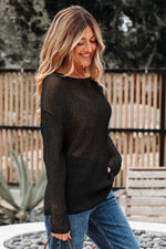 Load image into Gallery viewer, Coral Crochet Hollow-out Jumper Top Sweater