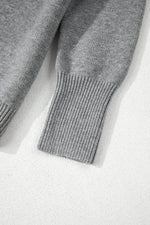 Load image into Gallery viewer, White Drawstring Hooded Button Up Drop Shoulder Sweater Cardigan - Fashion Queen