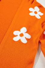 Load image into Gallery viewer, Black Floral Print Knitted Open Front Loose Cardigan - Fashion Queen