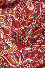 Load image into Gallery viewer, Multicolour Ethnic Paisley Print Tassel Tie Puff Sleeve Boho Blouse - Fashion Queen - 13