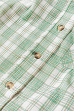 Load image into Gallery viewer, Black Checkered Print Loose Fit Buttoned Hooded Shacket - Fashion Queen