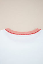 Load image into Gallery viewer, White Stripe Colorblock Patchwork Contrast Stitching Oversize Sweatshirt