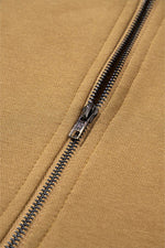 Load image into Gallery viewer, Light Grey Solid Kangaroo Pocket Half Zipper Oversized Hoodie - Fashion Queen