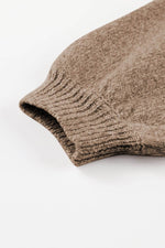 Load image into Gallery viewer, Black Eyelet Pattern Detail V Neck Drop Shoulder Sweater - Fashion Queen