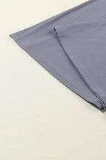 Load image into Gallery viewer, Black Solid Color Ribbed Crop Top Long Pants Set - Fashion Queen