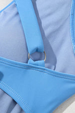 Load image into Gallery viewer, Rose Red Crisscross Straps Tie Back Flared One Piece Swimsuit - Fashion Queen