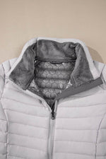 Load image into Gallery viewer, Myosotis Solid Color Quilted Zip-up Puffer Jacket - Fashion Queen