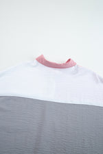 Load image into Gallery viewer, Dusty Pink Color Block/Pure Color Patch Pocket Shirt - Fashion Queen - 21