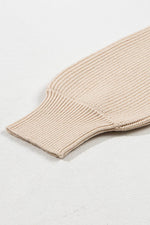 Load image into Gallery viewer, Black Lantern Sleeve V Neck Knot Back Sweater - Fashion Queen