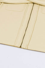 Load image into Gallery viewer, Black Flap Pocket Drawstring Hood Zip Up Jacket - Fashion Queen