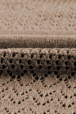 Load image into Gallery viewer, Black Eyelet Pattern Detail V Neck Drop Shoulder Sweater - Fashion Queen