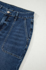 Load image into Gallery viewer, Sky Blue Cropped High Rise Wide Leg Jeans - Fashion Queen -  14