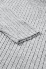 Load image into Gallery viewer, Black Ribbed Knit V Neck Slouchy Two-piece Outfit - Fashion Queen