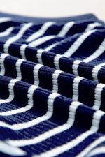 Load image into Gallery viewer, Black Stripe Contrast Round Neck Sleeveless Slim Top - Fashion Queen