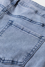 Load image into Gallery viewer, Beau Blue High Waist Button Zip Fly Bell Bottom Jeans