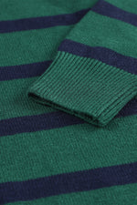 Load image into Gallery viewer, Blue Striped O-ring Zip Collared Loose Sweater Mini Dress