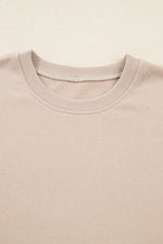 Load image into Gallery viewer, Jet Stream Solid Color Oversize Slit Sweatshirt Ribbed Leggings 2pcs Set