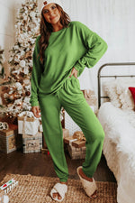 Load image into Gallery viewer, Long Sleeve Pullover and Jogger Pants Lounge Set - Fashion Queen
