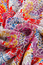 Load image into Gallery viewer, Fiery Red White Floral Print V Neck Long Puff Sleeve Top - Fashion Queen - 9