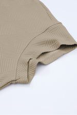 Load image into Gallery viewer, Black Textured Loose Fit T Shirt and Drawstring Pants Set