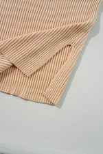 Load image into Gallery viewer, Apricot Cable Knit Drop Shoulder Side Slits Loose Sweater - Fashion Queen - 8