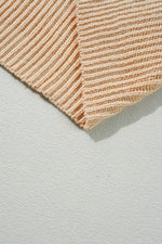 Load image into Gallery viewer, Apricot Cable Knit Drop Shoulder Side Slits Loose Sweater - Fashion Queen - 9