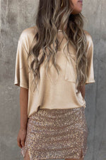 Load image into Gallery viewer, Apricot Chest Pocket Loose Fit T Shirt - Fashion Queen - 1