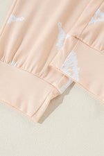 Load image into Gallery viewer, Apricot Christmas Tree Print Loose Fit Two Piece Pajama Set - Fashion Queen - 12