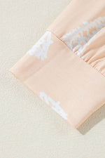 Load image into Gallery viewer, Apricot Christmas Tree Print Loose Fit Two Piece Pajama Set - Fashion Queen - 8