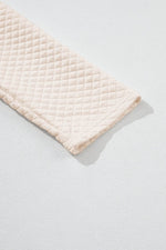 Load image into Gallery viewer, Apricot High Neck Kangaroo Pocket Quilted Sweatshirt - Fashion Queen - 8