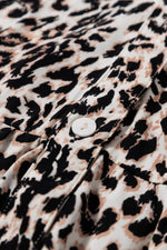 Load image into Gallery viewer, Apricot Leopard Print Tiered Wide Sleeve Maxi Dress - Fashion Queen - 7