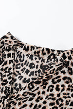 Load image into Gallery viewer, Apricot Leopard Print Tiered Wide Sleeve Maxi Dress - Fashion Queen - 9