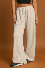 Load image into Gallery viewer, Apricot Loop Drawstring Casual Wide Leg Pants - Fashion Queen - 1